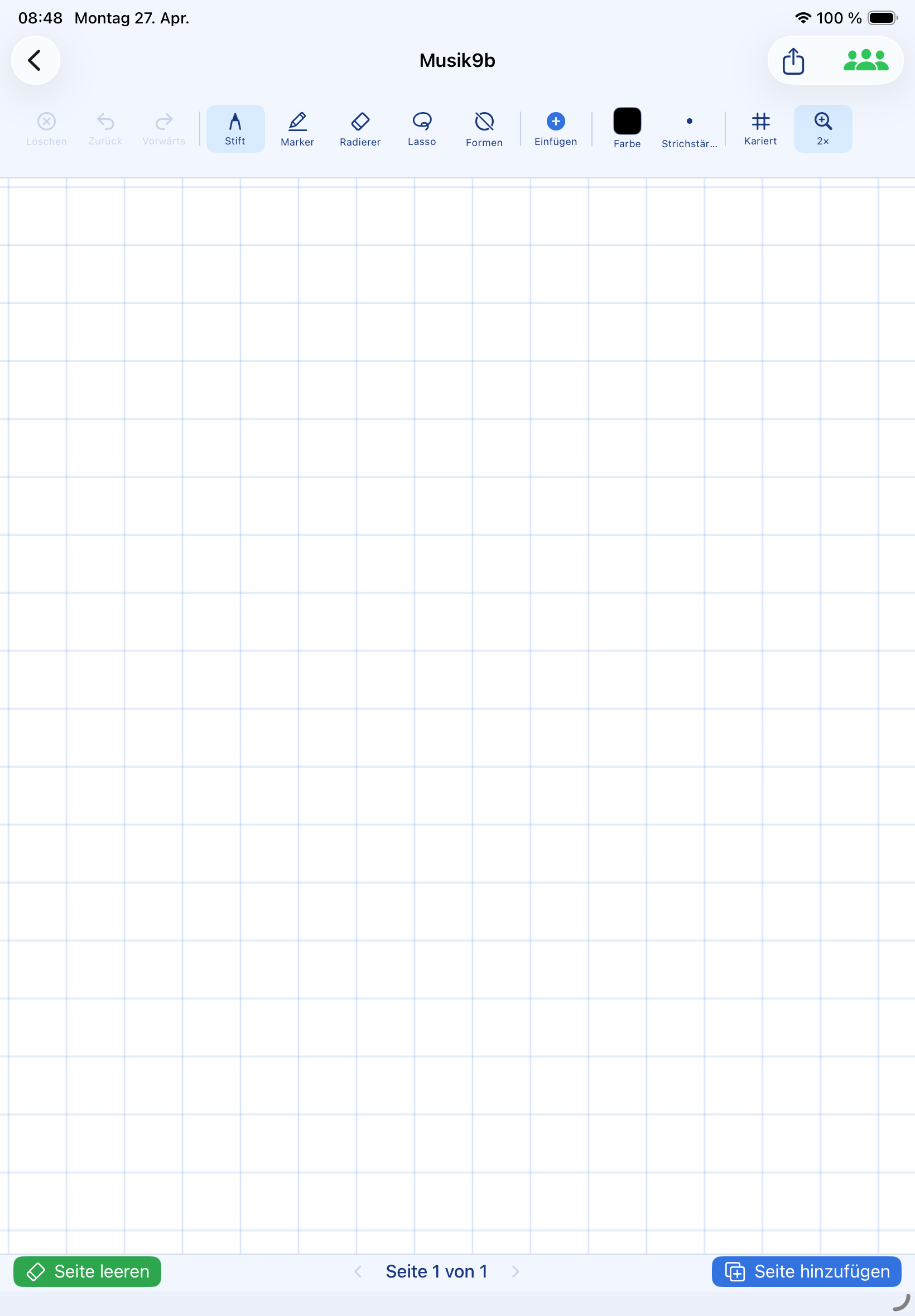 Toolbar with active 2× zoom button